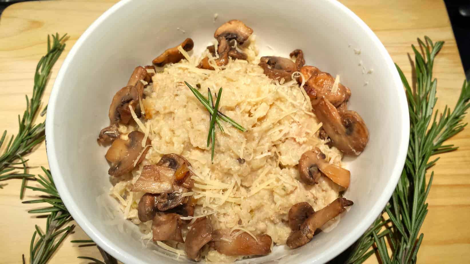 Easy Mushroom Brown Rice Risotto