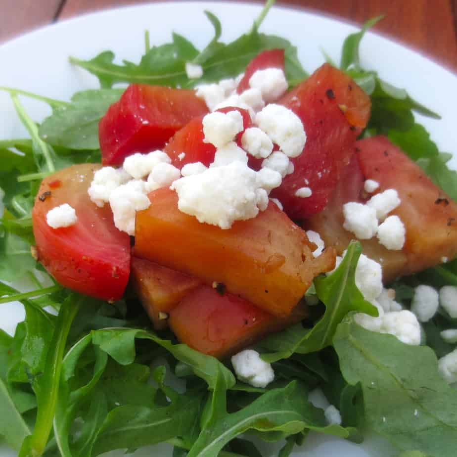 Balsamic Beet Salad With Arugula and Feta