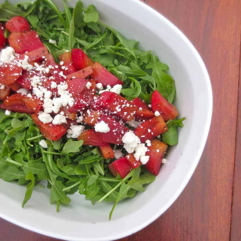 Balsamic Beet Arugula Salad with Feta