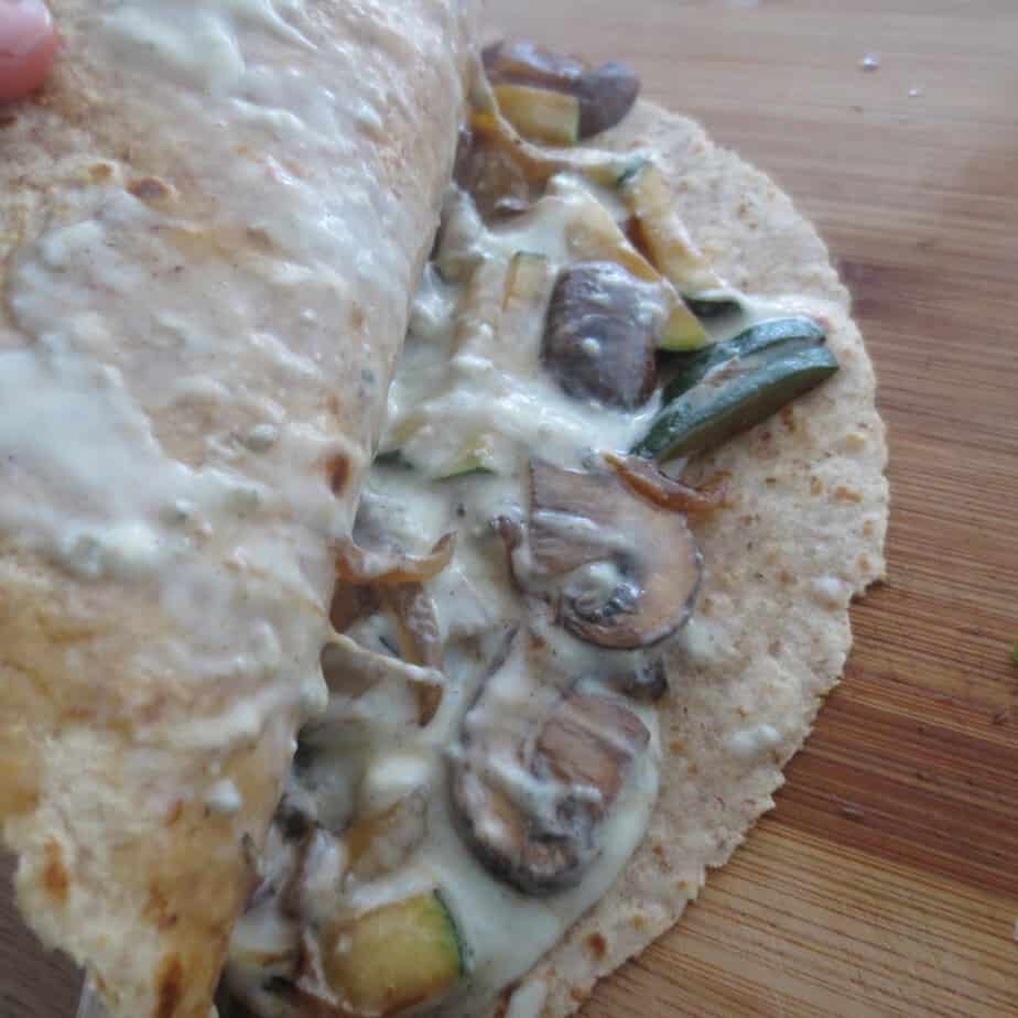 Gooey Blue Cheese Quesadilla