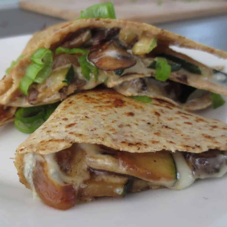 Blue Cheese Mushroom Quesadilla