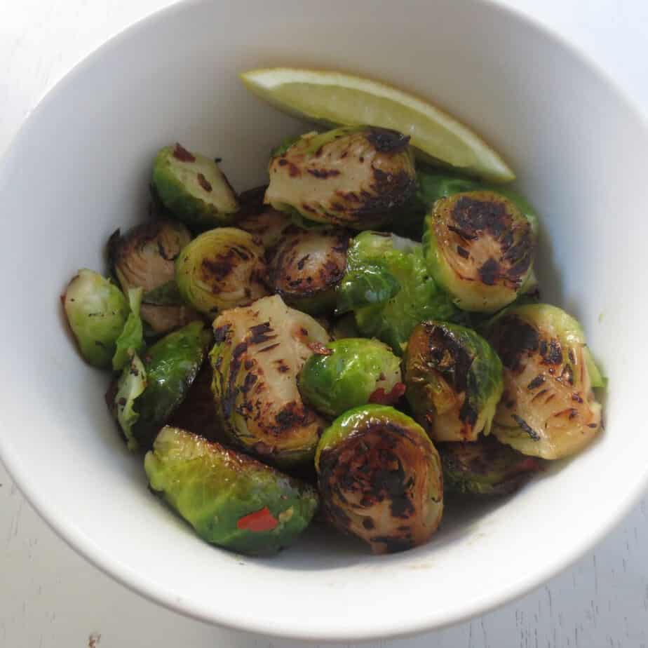 Lemony Caramelized Brussels Sprouts