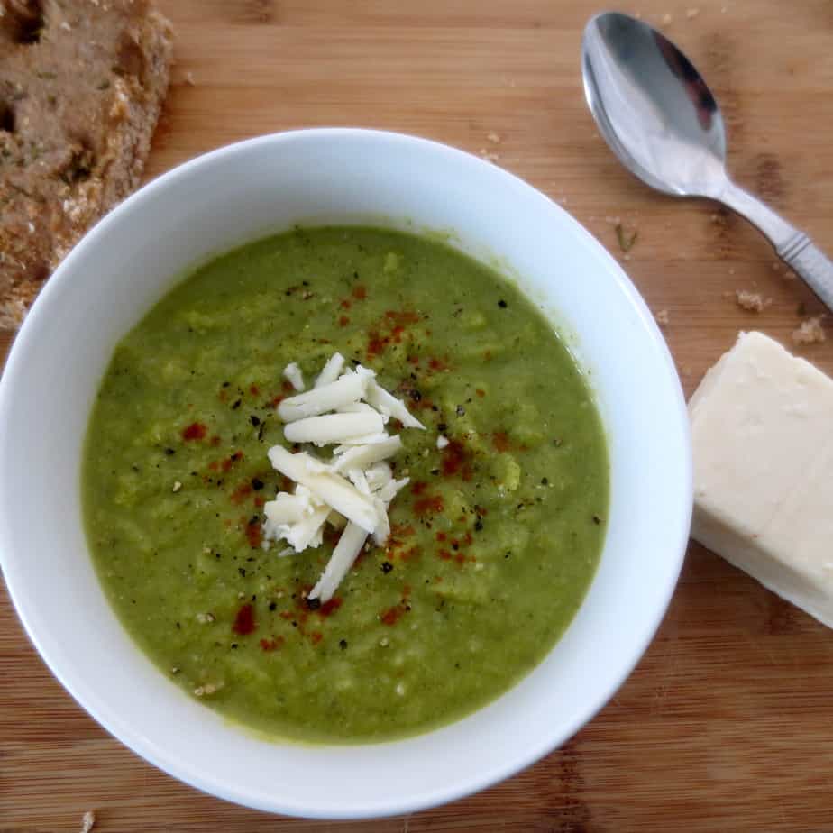 Broccoli Kale Cauliflower Fennel Cheddar Soup