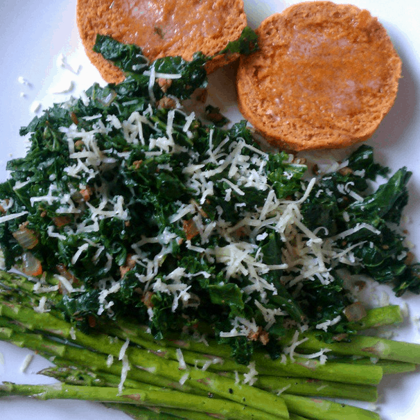 Sweet Potato Biscuits and Veggies