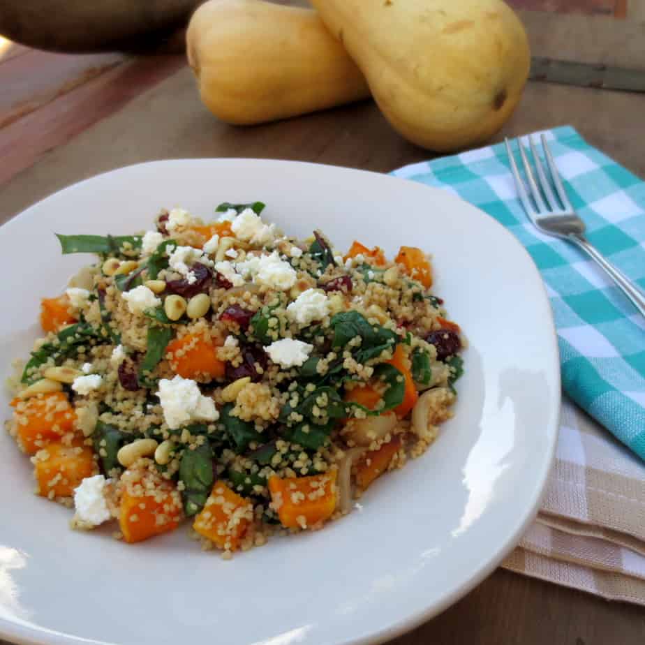 Whole Wheat Couscous with Squash, Swiss Chard