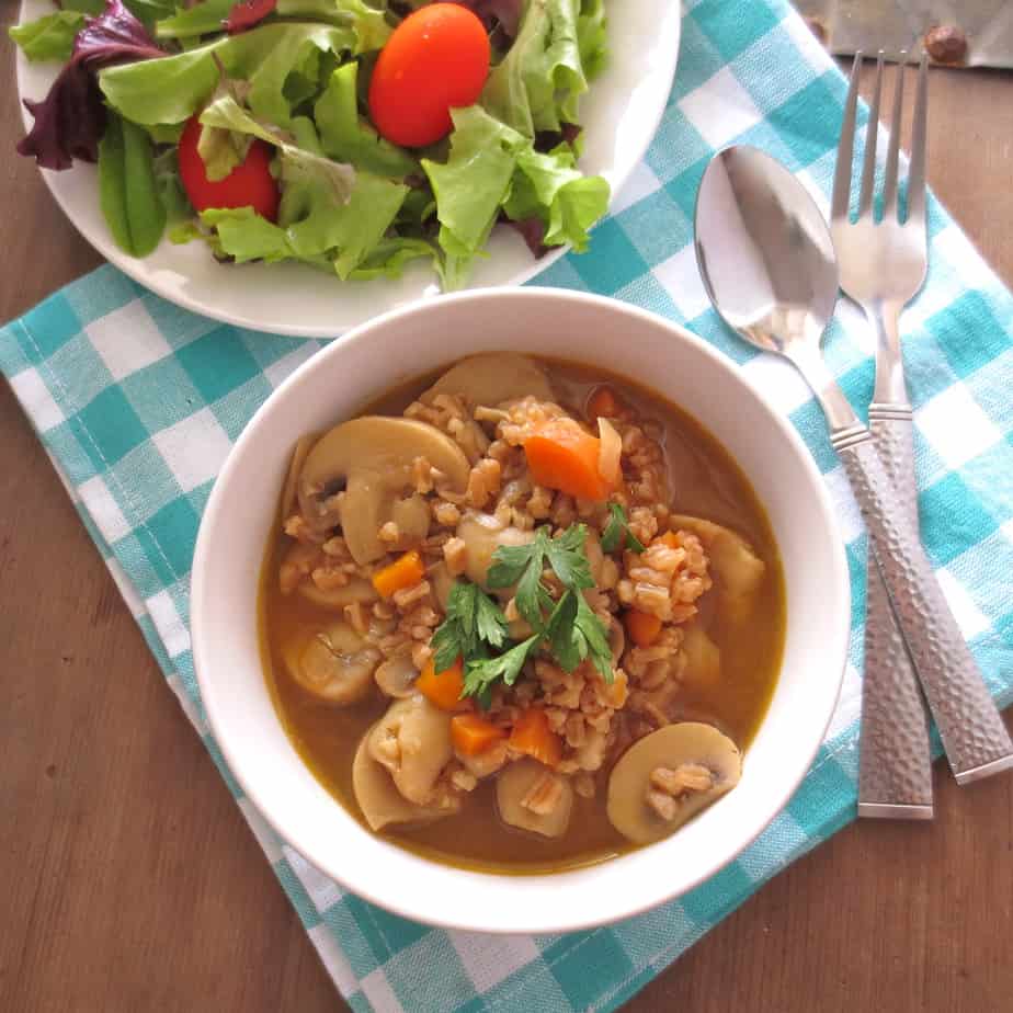 Mushroom and Farro Soup