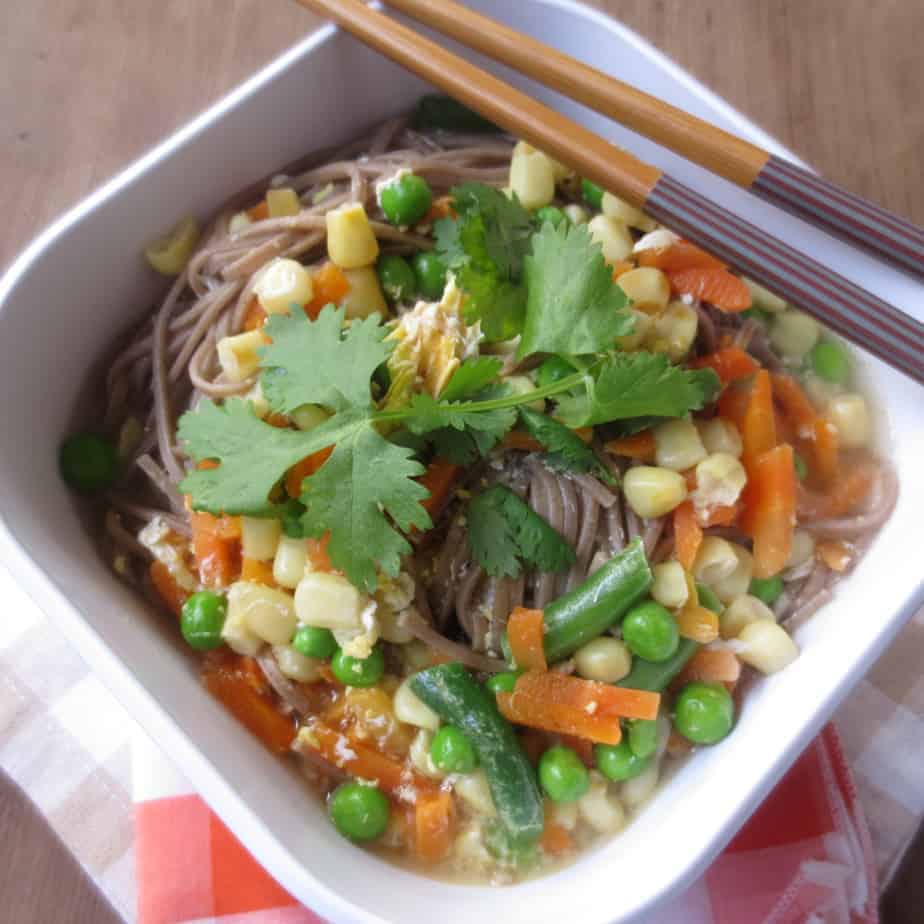 Egg-Drop Soba Ramen With Veggies