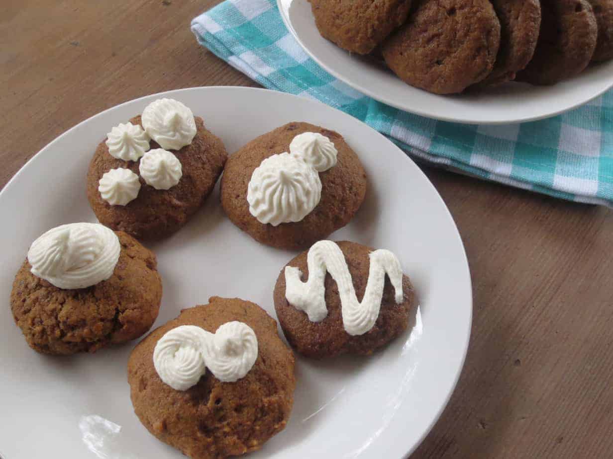 Spiced Molasses Breakfast Cookies with Cream Cheese Icing