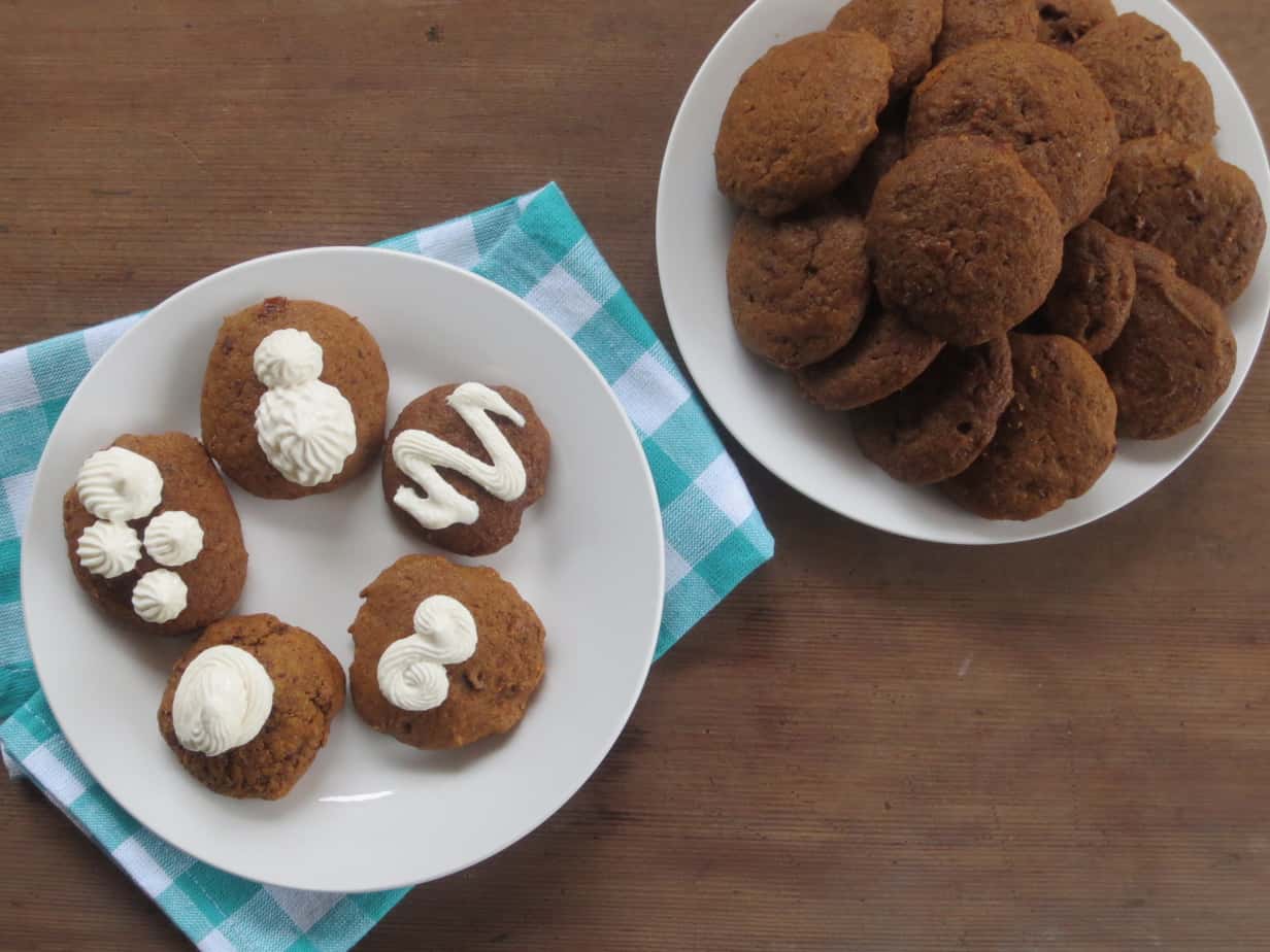 Spiced Ginger Molasses Cookies with Cream Cheese Icing