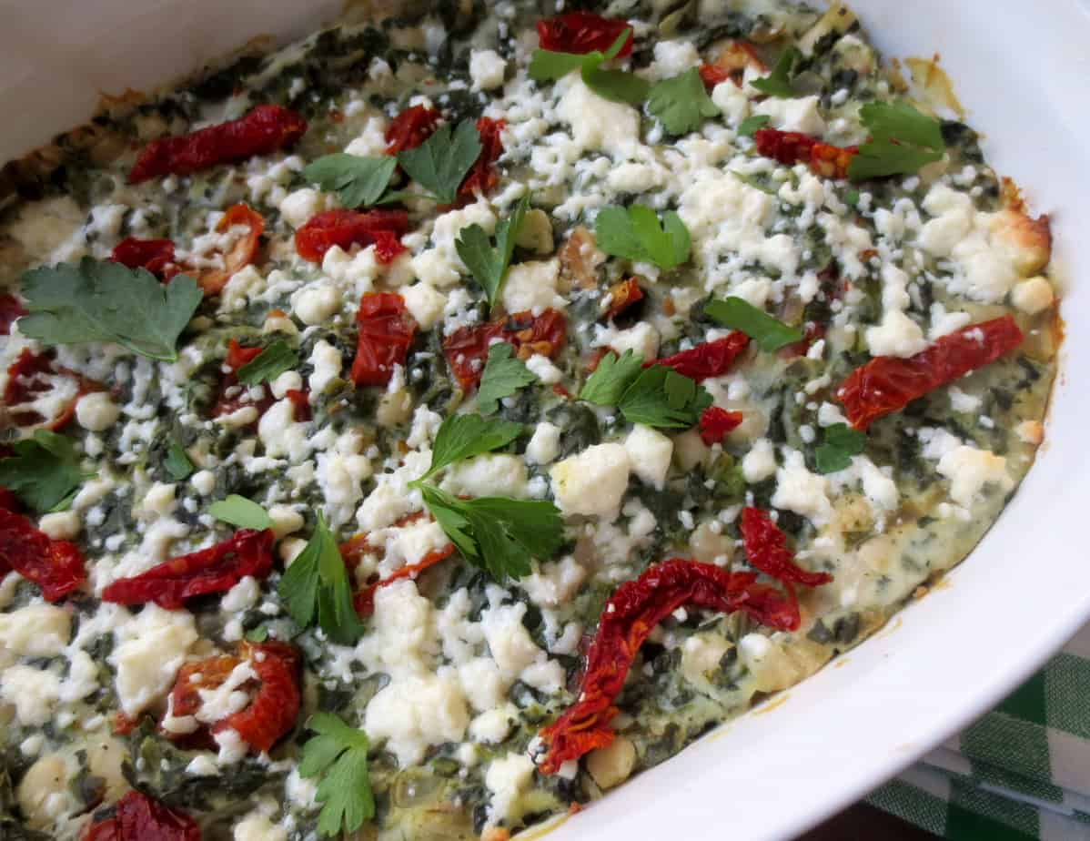 Sun Dried Tomato, Spinach, White Lasagna