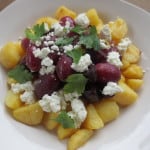 Roasted Grapes with Beets, Potatoes, and Goat Cheese