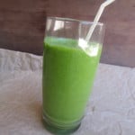 Green Spinach Smoothie with Mango or Pineapple, Banana, and Coconut Milk by Frugal Nutrition #greensmoothie #healthy2015