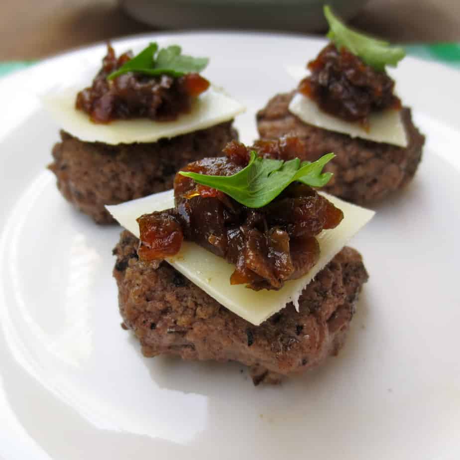 Mini Burgers with Caramelized Onion Jam