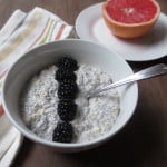 Easy Almond Butter Overnight Oats with Blackberries
