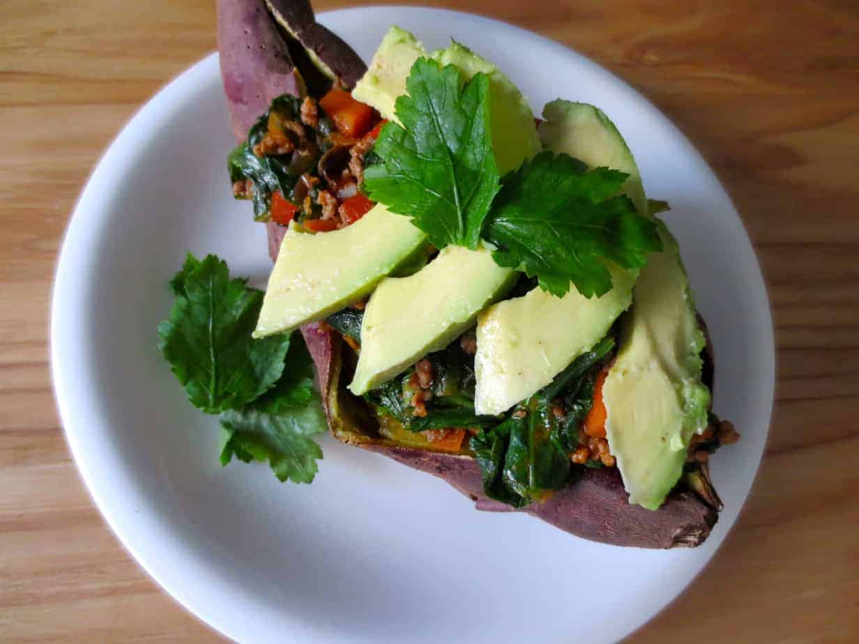 Paleo Taco-Stuffed Sweet Potatoes