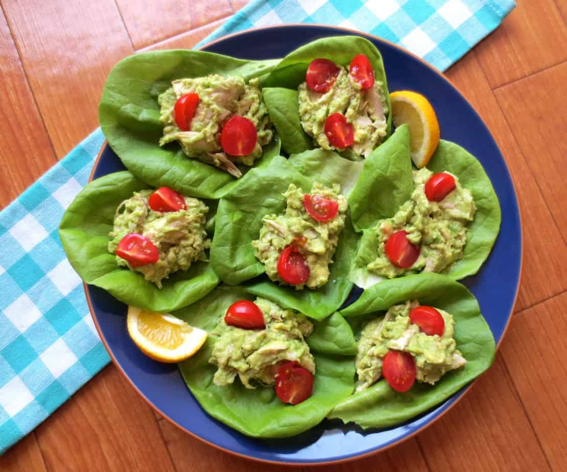 Avocado Chicken Salad Wraps