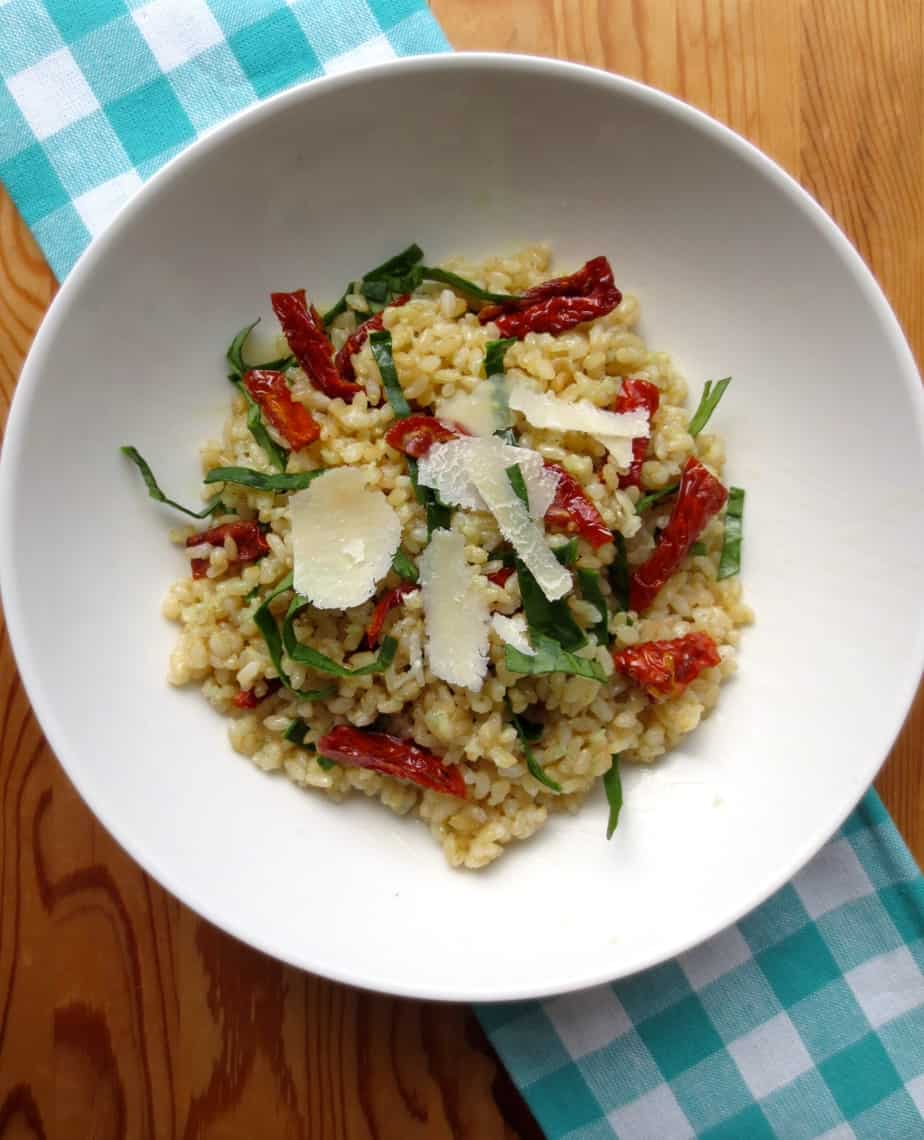 Parmesan Garlic Rice with Sun Dried Tomatoes