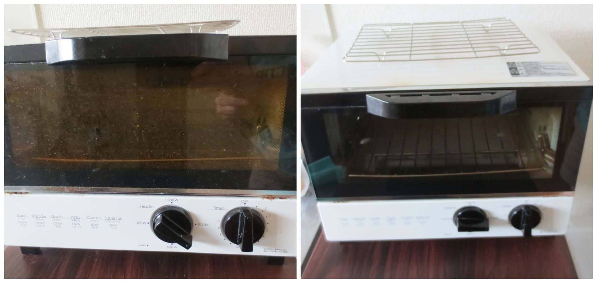 Cleaning the Toaster Oven - Before and After