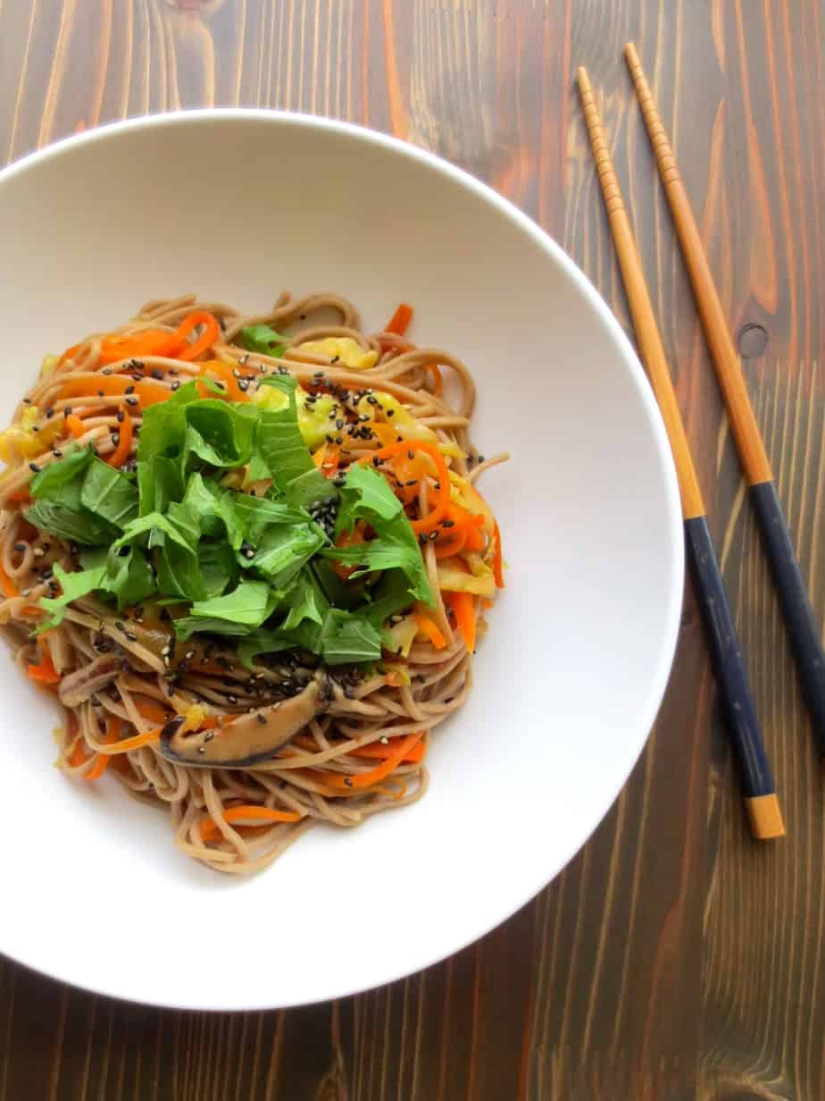 Vegetarian Japanese Yakisoba | Frugal Nutrition