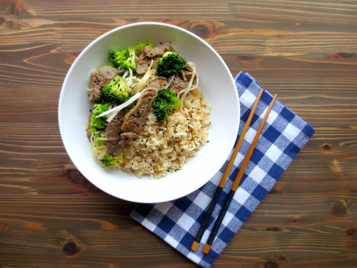 Korean Beef & Broccoli Bowls #easydinner #realfood