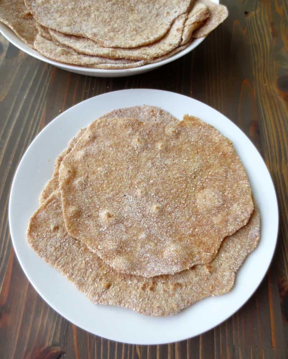 Simple Whole Wheat Raita- just three ingredients: flour, salt, and water. #goodandcheap #budget #realfood #frugalnutrition