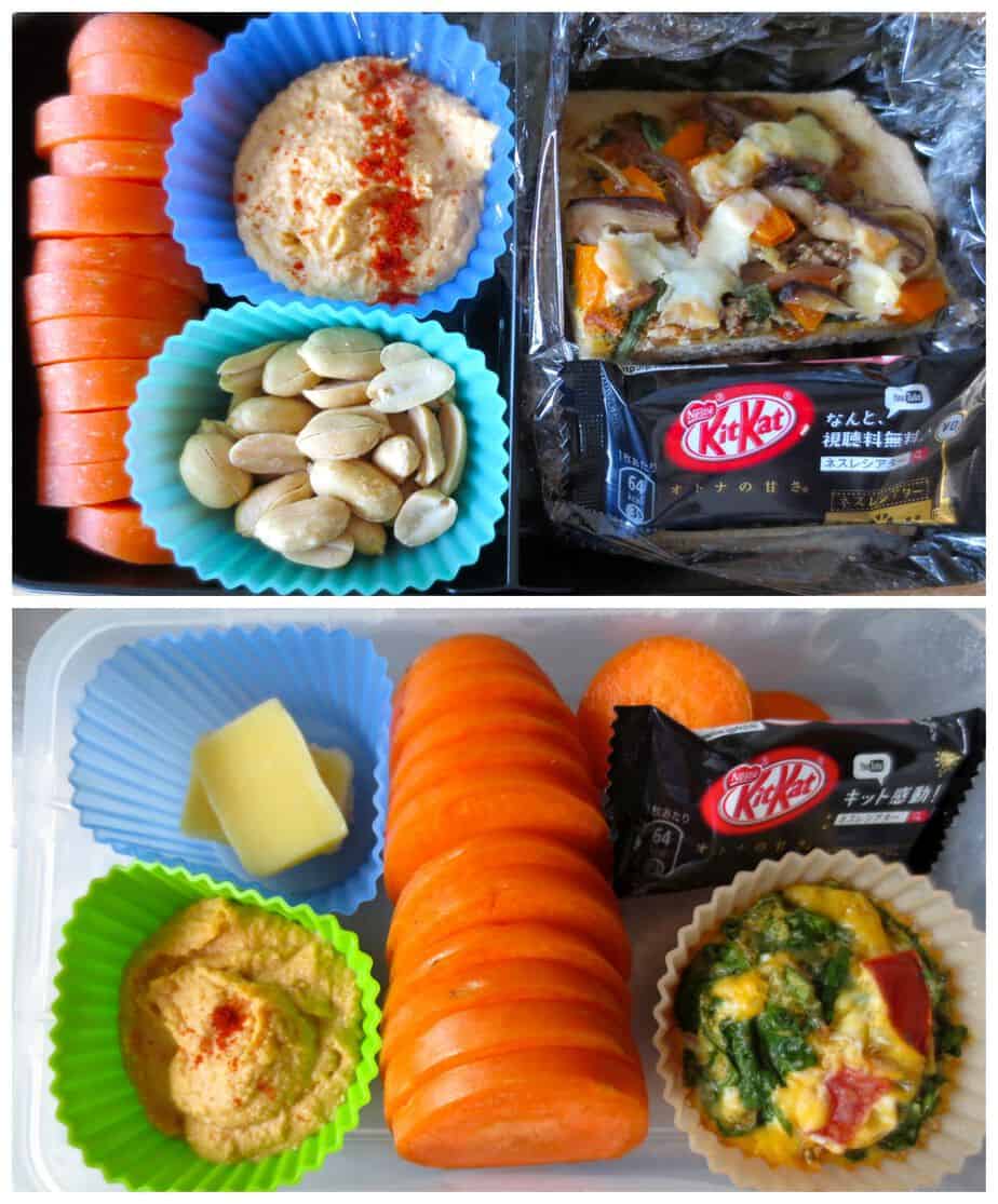 Bento Boxes with Hummus and Carrots