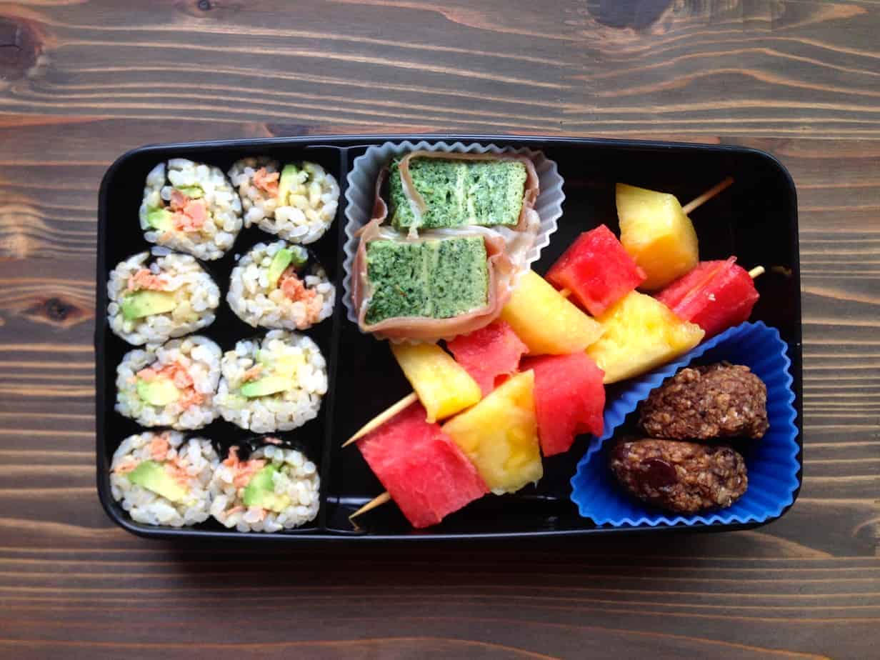 Real Food Bento Box: Salmon-Avocado Sushi