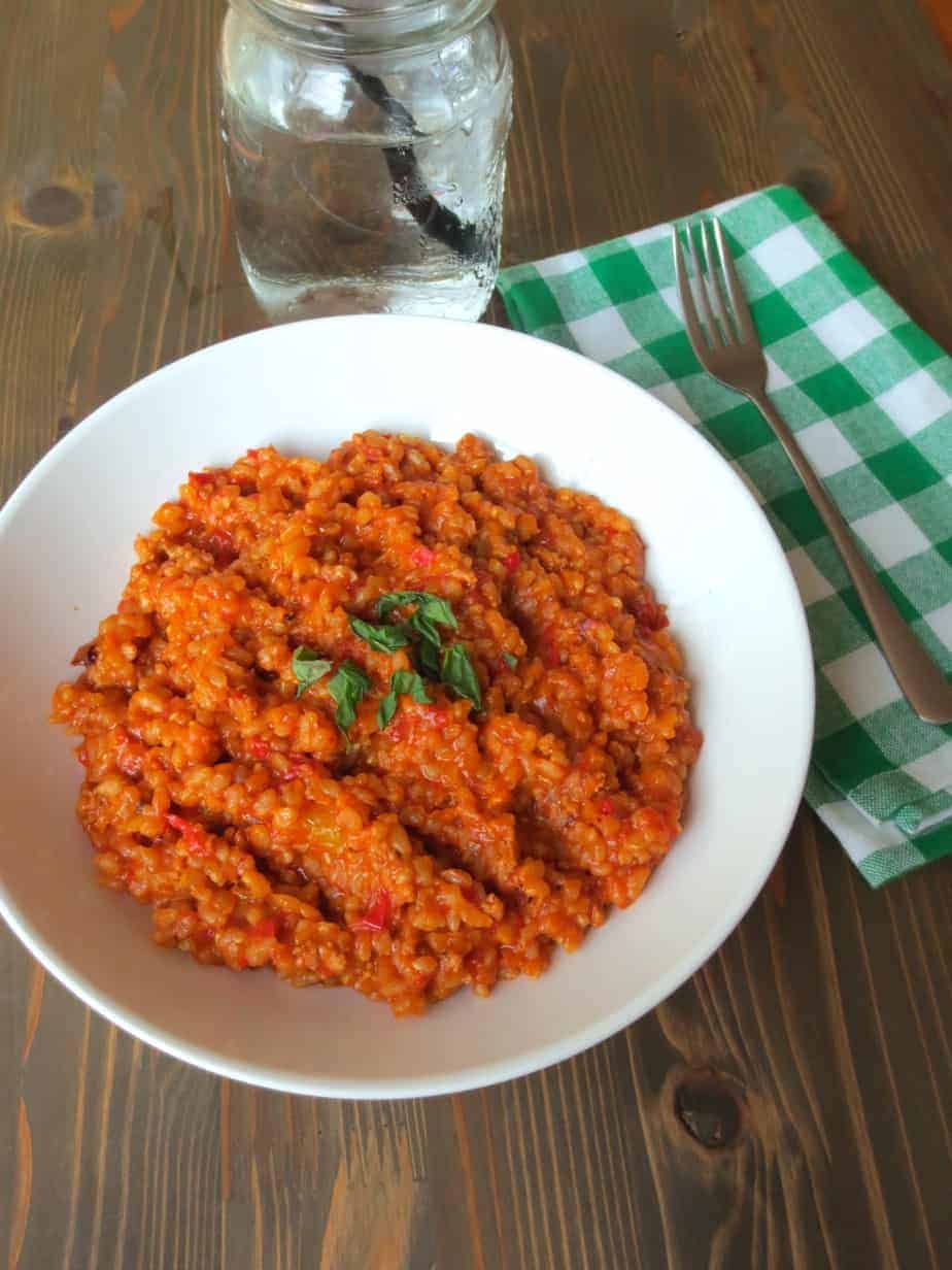 Easy Brown Rice Jambalaya with Homemade Sausage