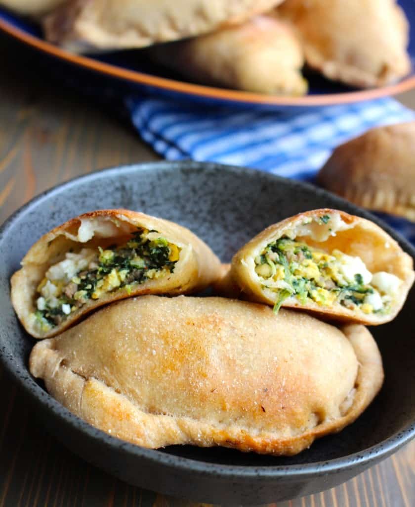 Spinach, Sausage, and Cheese Breakfast Calzones by Frugal Nutrition