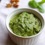 Basil Pesto with Walnuts and Parmesan by Frugal Nutrition