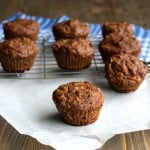 Carrot Cake Banana Muffins made with Whole Wheat Flour - no added sugar! | Frugal Nutrition