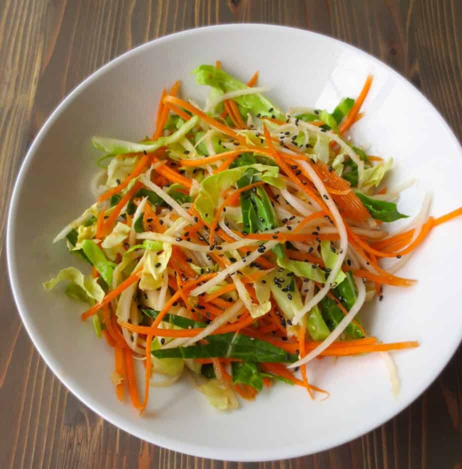 Ginger Cabbage Slaw Salad by Frugal Nutrition