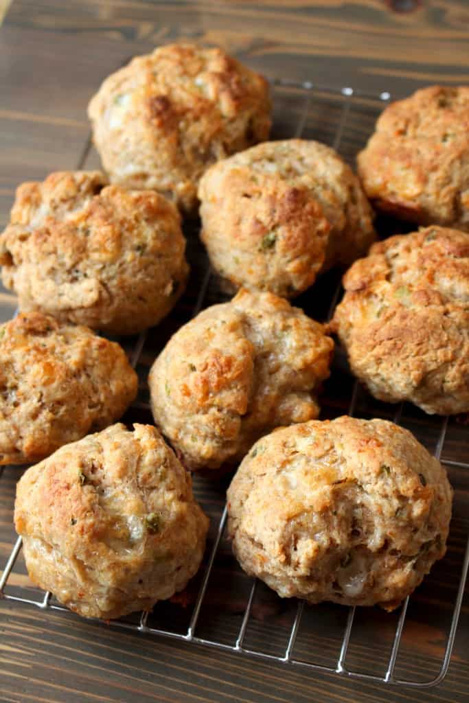 Easy Whole Wheat Cheddar Garlic Drop Biscuits with Yogurt - Frugal Nutrition