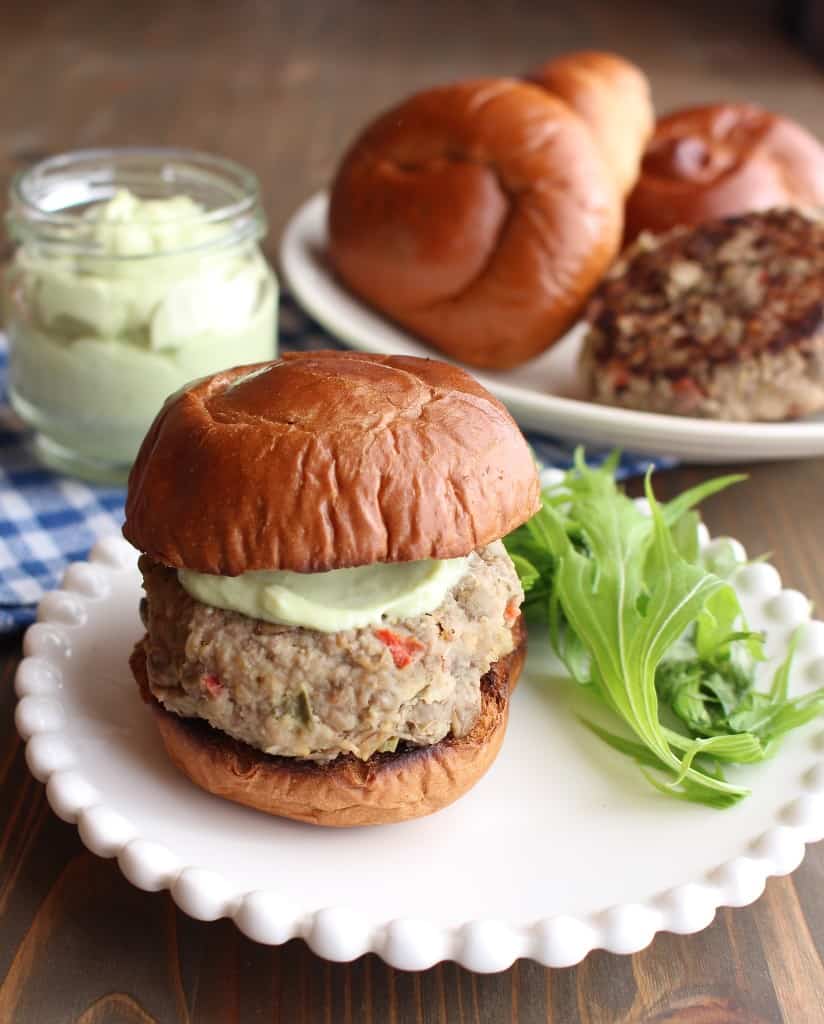 Lentil Turkey Burgers with Veggies and Jalapeño | Frugal Nutrition