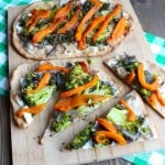 Roasted Vegetable Naan Pizza with Ricotta | Frugal Nutrition #pizza #naan #veggies