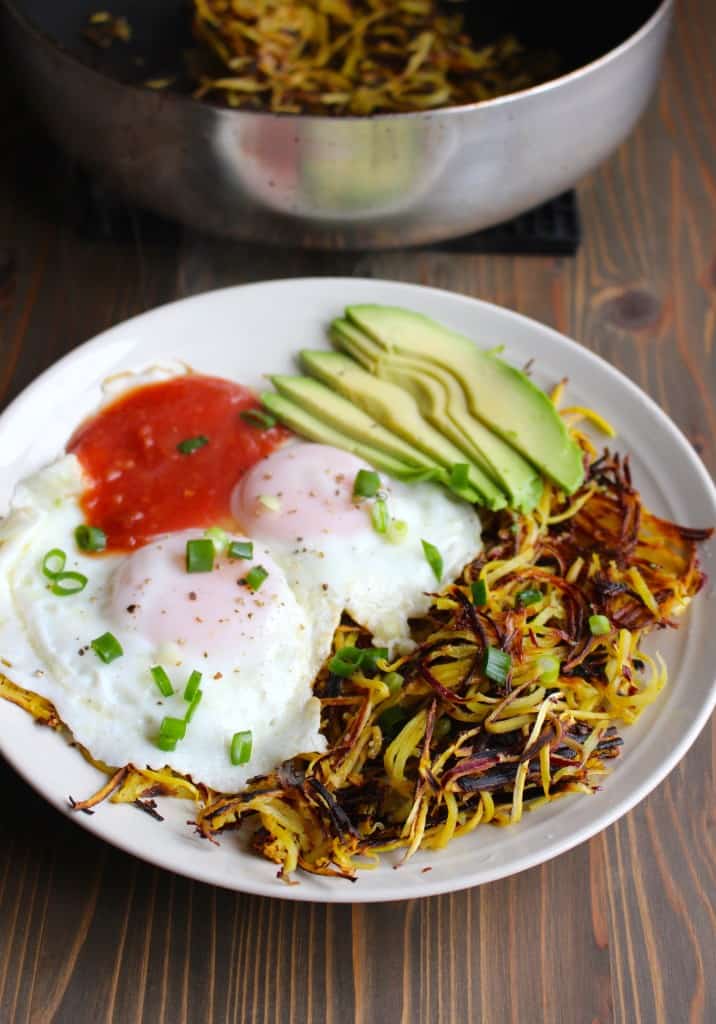 Sweet Potato Hash with Eggs, Salsa, and Avocado | Frugal Nutrition