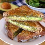 Avocado, Pesto, & Provolone Grilled Cheese | Frugal Nutrition #grilledcheese #easyweeknightdinner #lunch