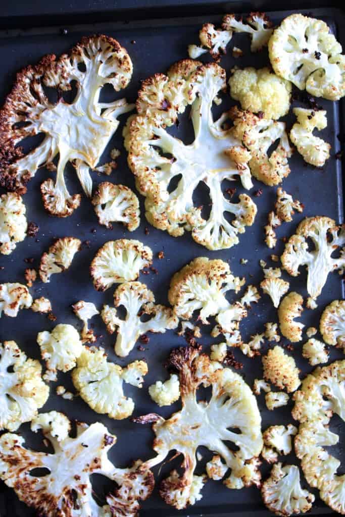 Easy Roasted Cauliflower Steaks | Frugal Nutrition #vegetablesides #easyweeknightdinner