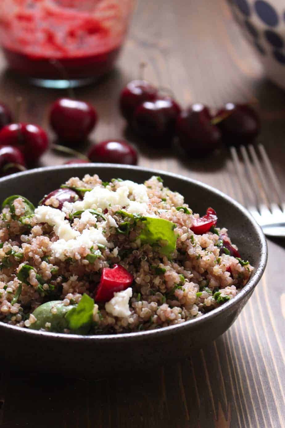 Cherry Balsamic Quinoa Salad | Frugal Nutrition