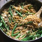 Lemon Garlic Linguine with Green Beans and White Beans | FrugalNutrition.com