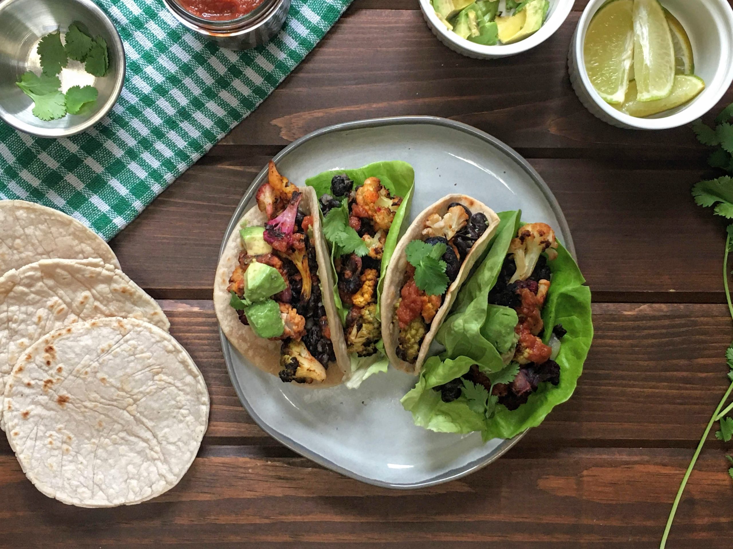 Cauliflower Black Bean Tacos