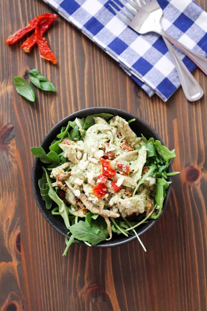 Chicken Salad with Sun Dried Tomatoes, Basil, Yogurt, Feta | Frugal Nutrition