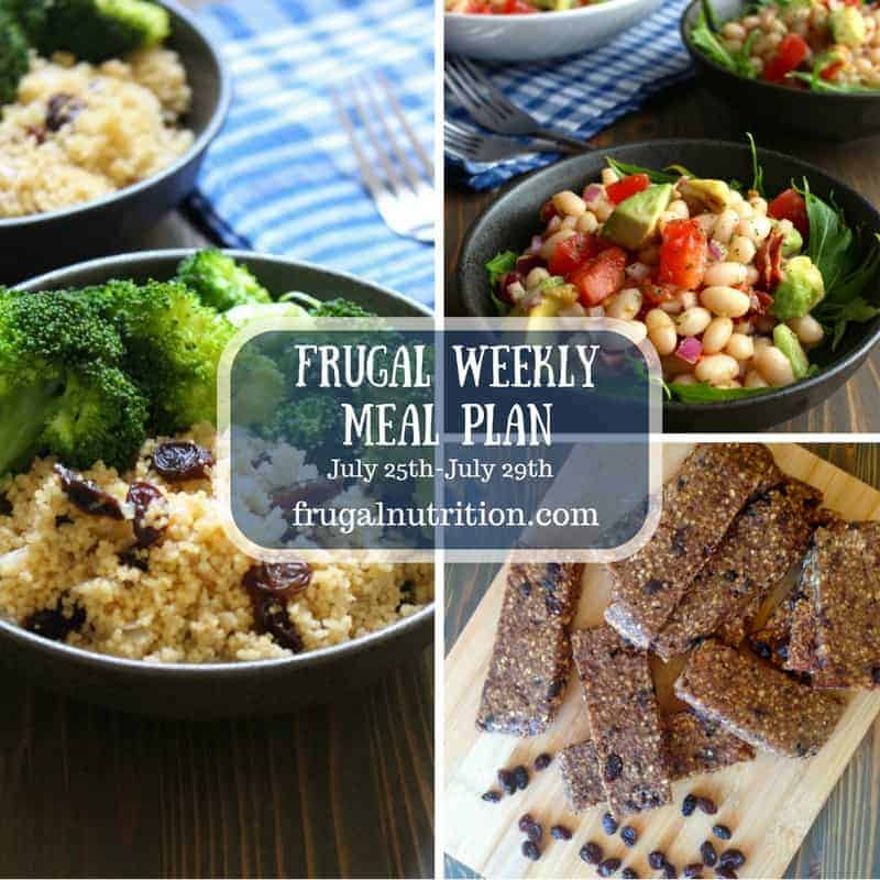 Frugal Meal Plan July 25