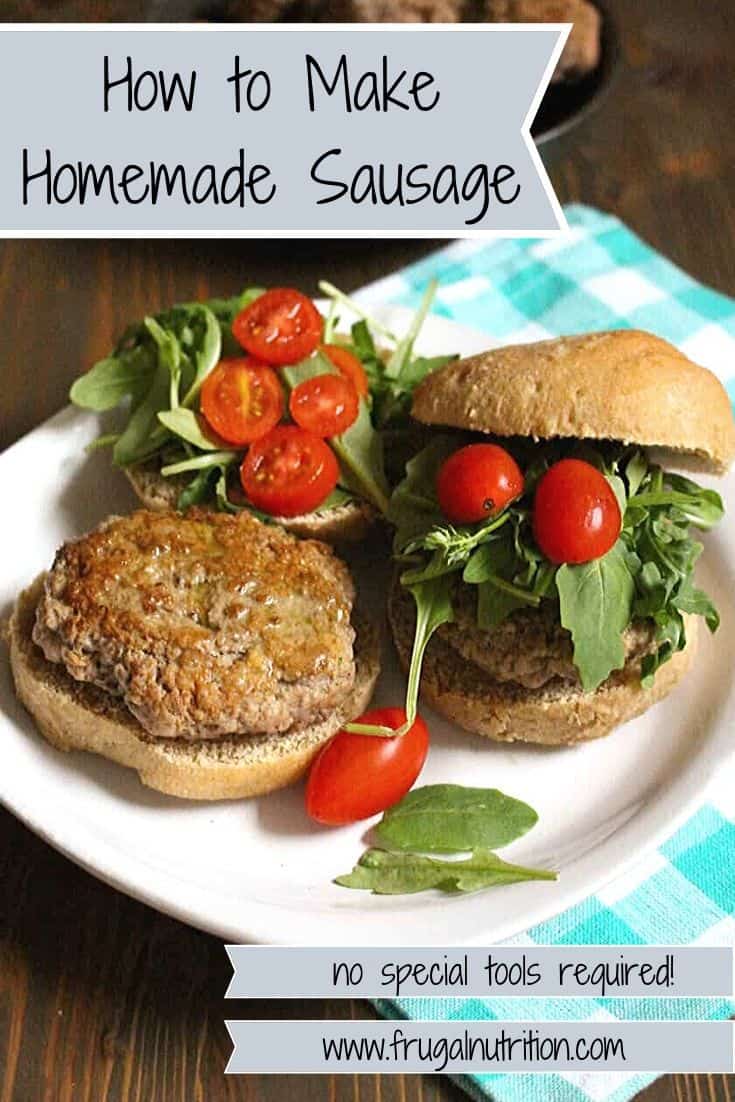 How to Make Homemade Sausage Patties by www.frugalnutrition.com