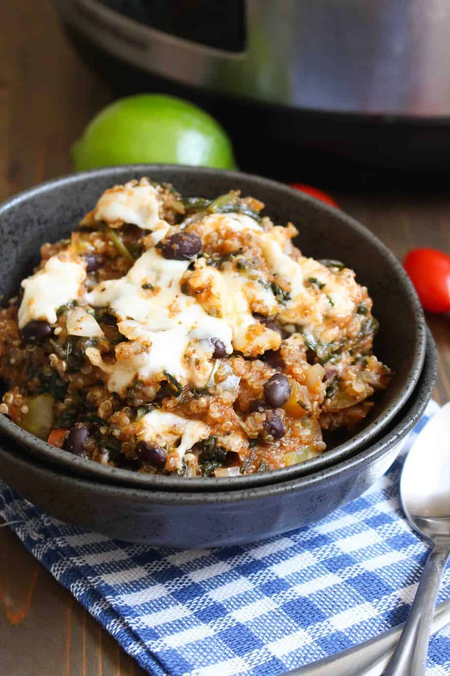 Slow Cooker Quinoa Enchilada Casserole Frugal Nutrition
