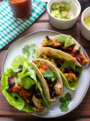 Roasted Cauliflower and Black Bean Tacos | Frugal Nutrition