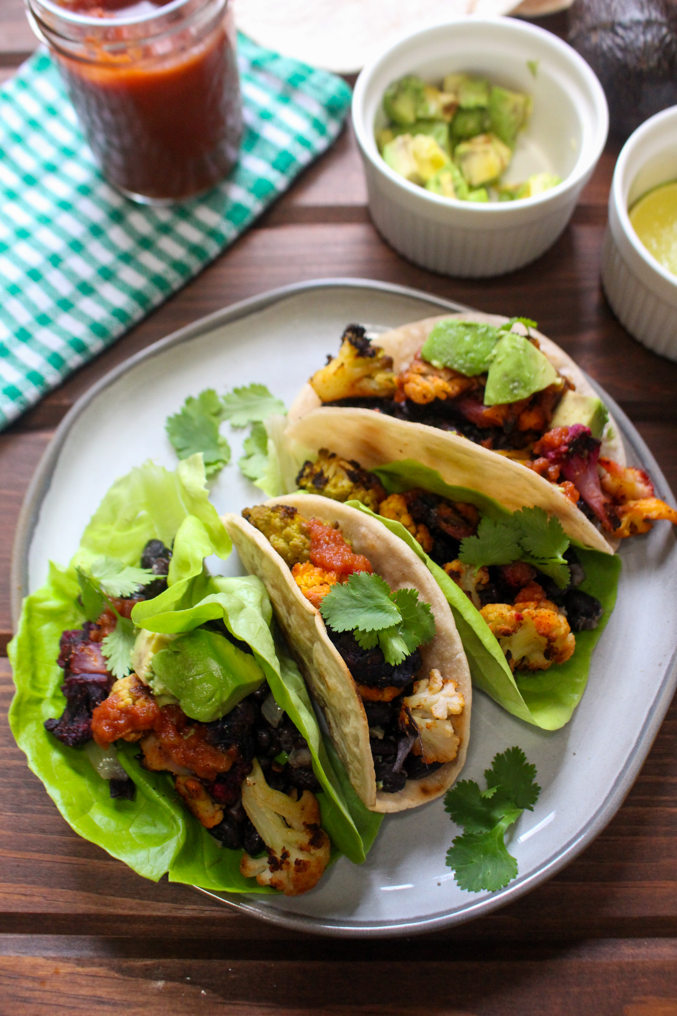 Roasted Cauliflower and Black Bean Tacos | Frugal Nutrition