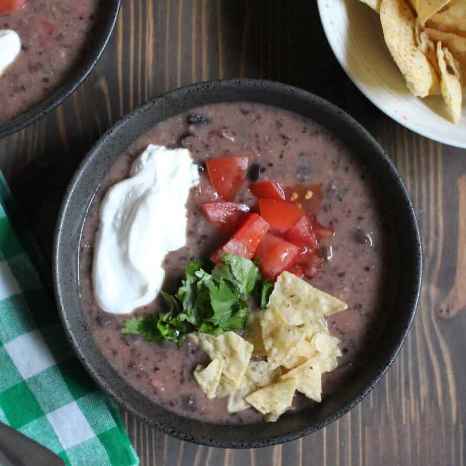 Super Easy Black Bean Soup - Slow Cooker or Stove Top | Frugal Nutrition