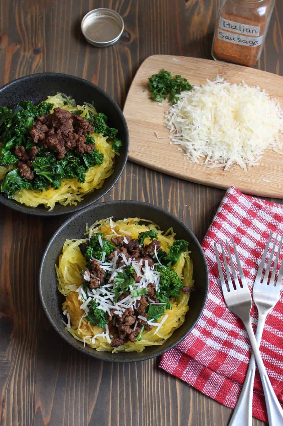 Easy Paleo Spaghetti Squash Bowl | Frugal Nutrition