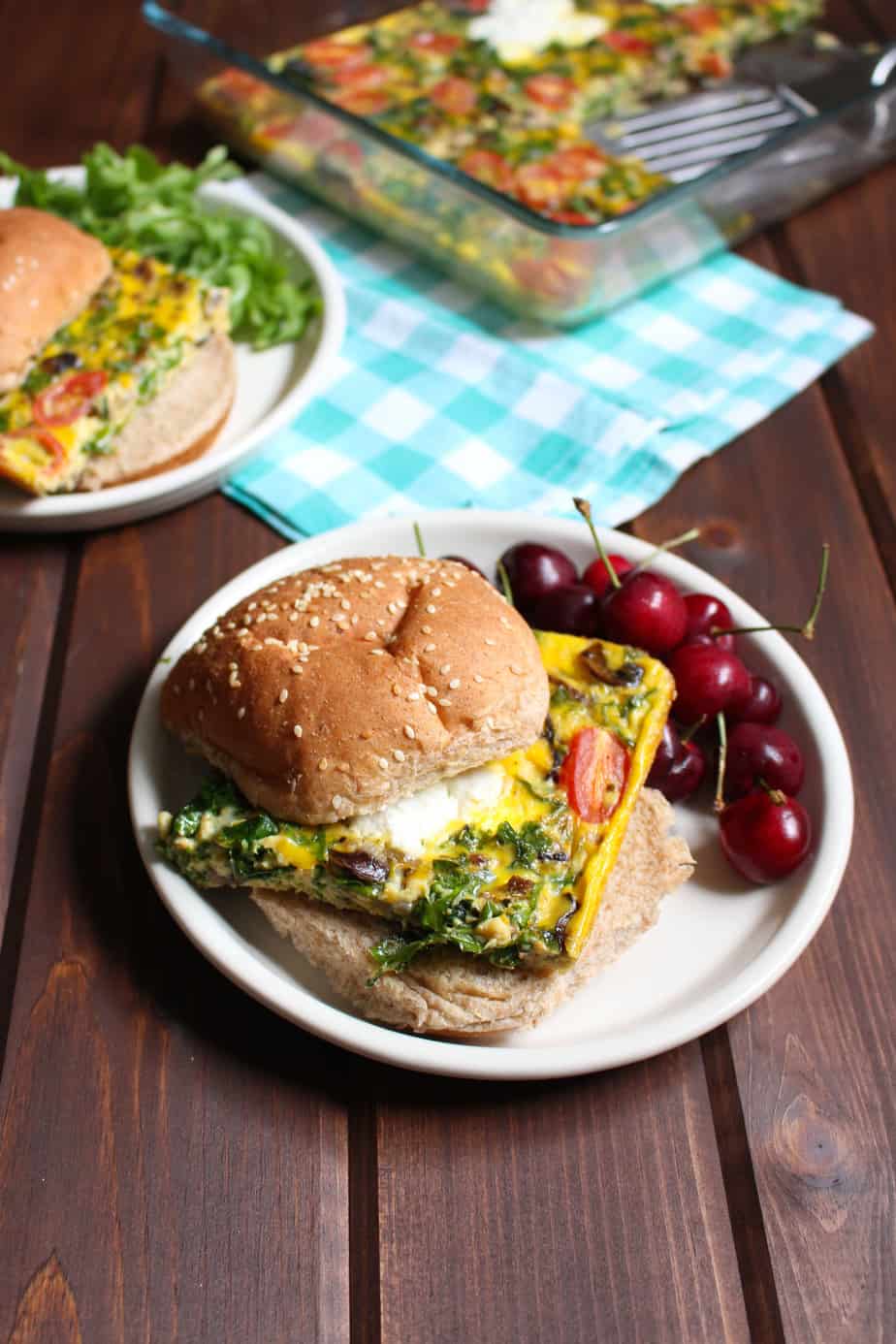 Frittata Breakfast Sandwiches | Frugal Nutrition